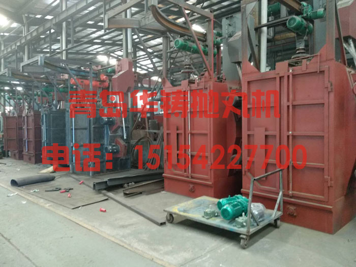 Q378吊鉤式拋丸機，Q378打砂機生產現場圖