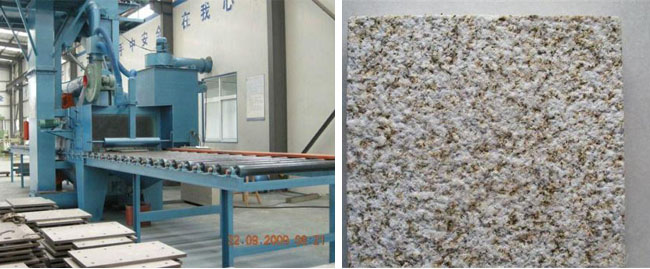大理石拋毛機，大理石噴砂拋丸機